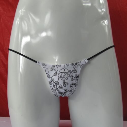 K205 P Mens Micro Bikini String waist Black white Printed - Picture 6 of 12