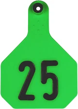 YTex 4 Star Large Green Cattle Ear Tags Numbered 1-25