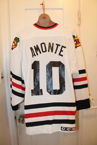 CCM NHL Chicago Blackhawks Tony Amonte #10 maglia hockey uomo grande maglia ad aria vintage - Foto 5 di 11