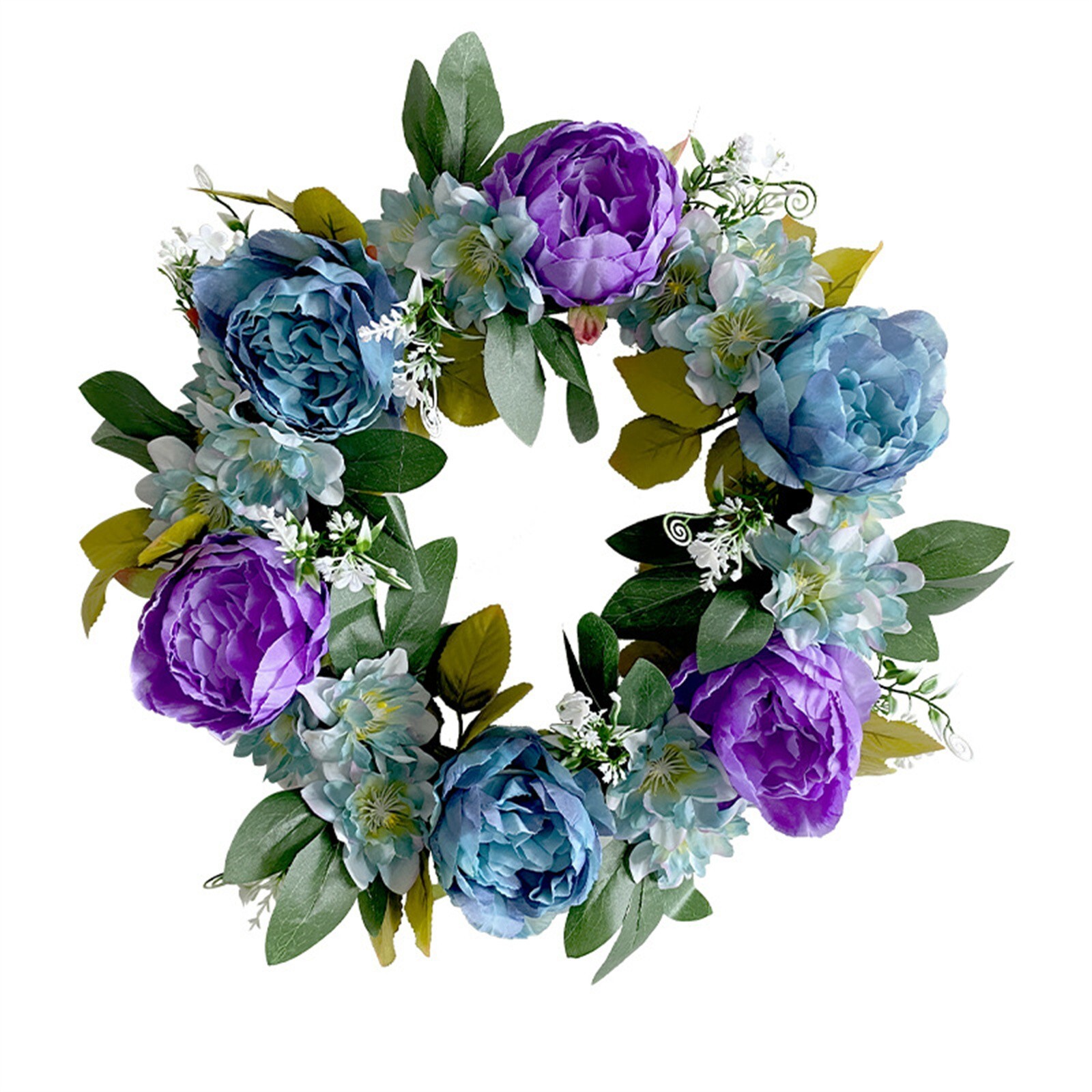 European And American Simulation Blue And Purple Wreath Decoration Door ZY - Picture 2 of 12