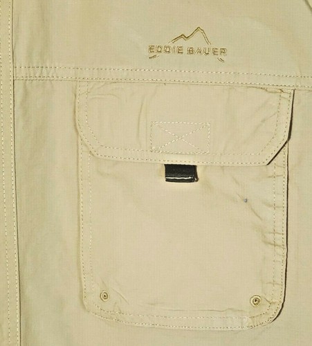 Eddie Bauer Men's Yellow Button Up Vented Fishing XXL Shirt - Picture 2 of 6