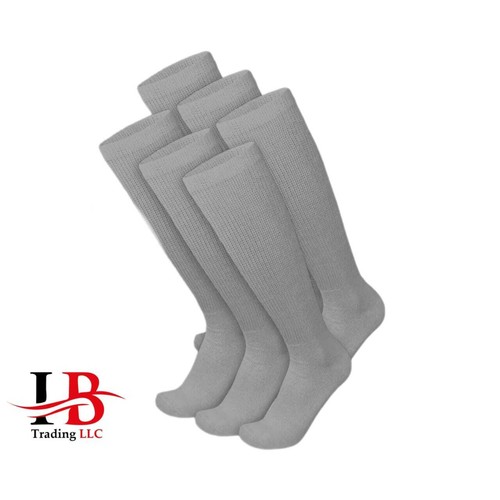 6 Pairs Mens Diabetic over the calf socks compression knee high cotton socks - Picture 4 of 9