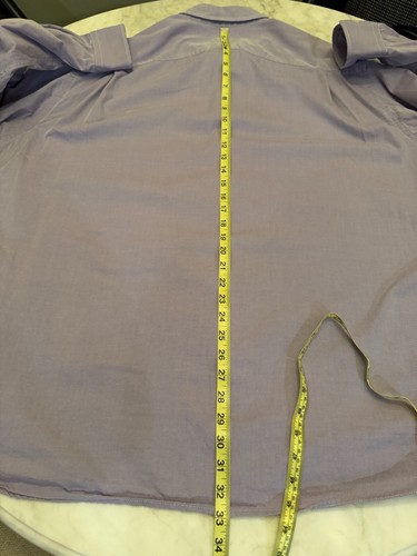 Gitman Bros Shirtmakers Gitman Gold - Size 18/34 - Purple Dress Shirt - USA Made - Picture 13 of 16