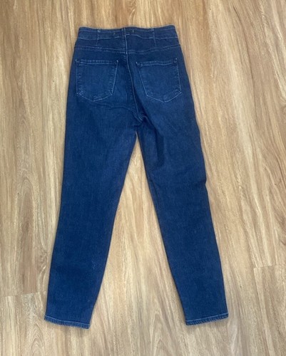 J Brand Natasha High Rise Skinny Crop Blue Jeans ungezähmt Größe 26 Schrittlänge 26" - Bild 3 von 9