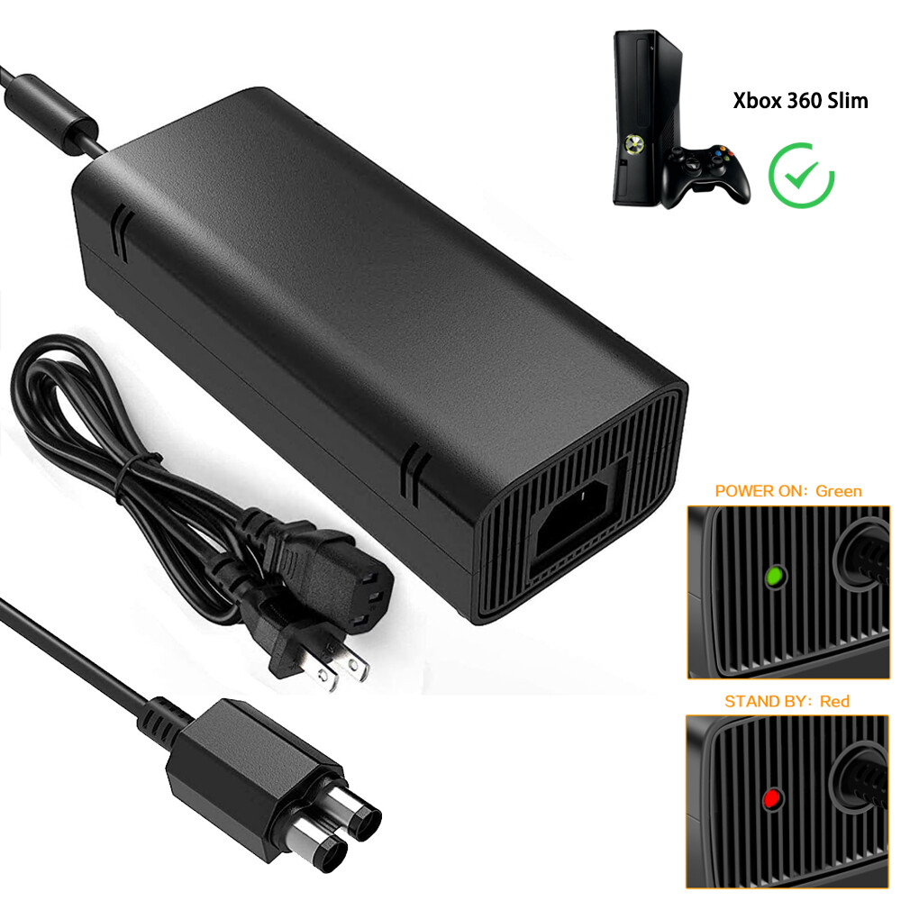For Microsoft Xbox 360 Slim Power Supply Adapter Brick Charger