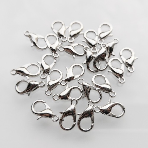 50PCS Lobster Claw Clasps Hooks Gold/Silver/Bronze/Black 10/12/14/16/18/21mm - Picture 14 of 14