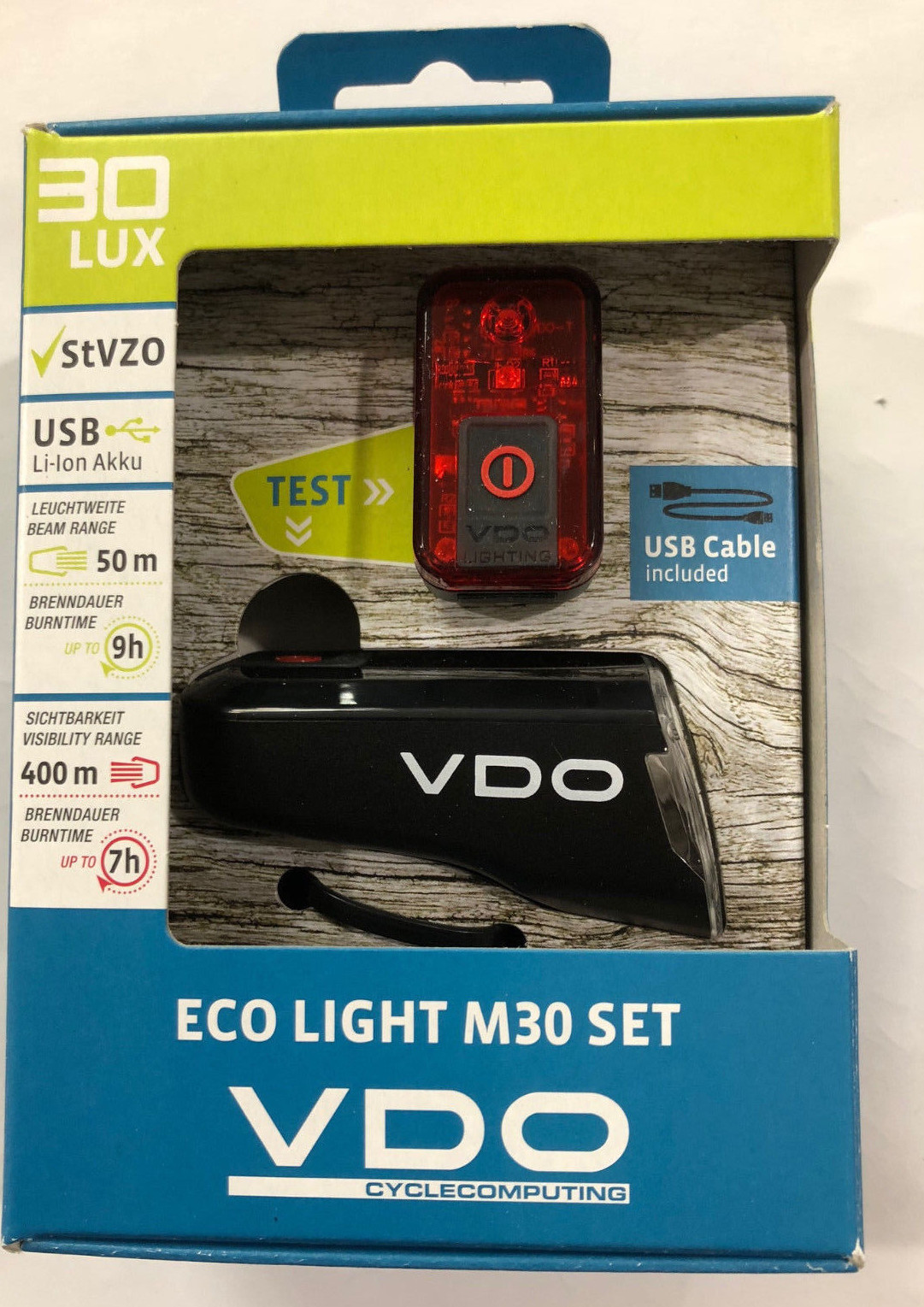 VDO Eco Light m30 Set devant 15 - 30lux variateur Li-Ion Acku USB Charger NEUF VDO Eco Light m30 Set Set Set devant 15 - 30lux variateur Li-Ion Acku USB Charger NEUF faa57e