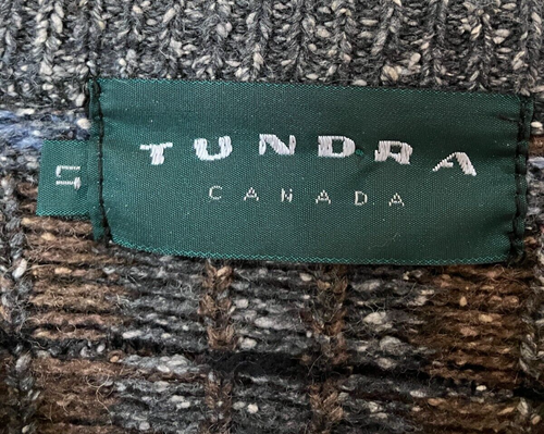 Tundra Canada Sweater Men's Large LT Vintage 3D Textured Silk Wool Coogie Style - Picture 2 of 7