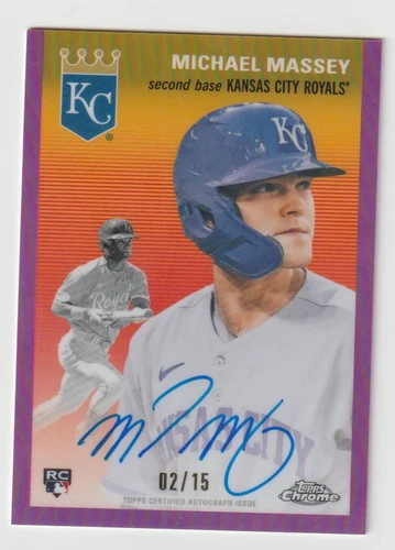 2023 Topps Chrome Platinum Anniversary  Massey Autographs Pink Refractors RC /15