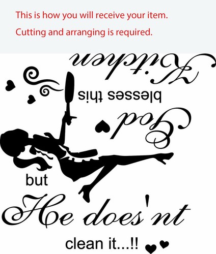  Große Küche/Esszimmer Wandkunst Vinyl Transfer Aufkleber/Decal Zitat # - Bild 4 von 6