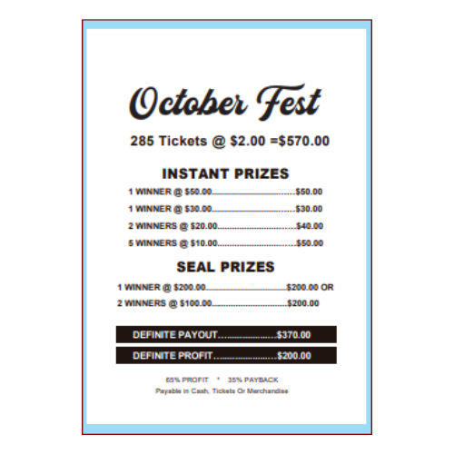 NUEVOS boletos de extracción Oktober Fest - Tarjetas de sello, pestañas de soporte - Imagen 2 de 6