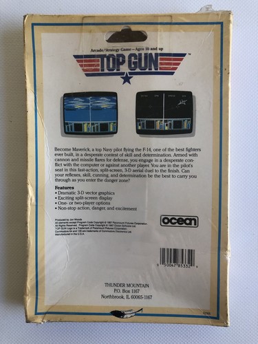 SEALED 1987 Vintage Top Gun Commodore 64 128 Ocean Thunder Mountain storage wear - Picture 2 of 7