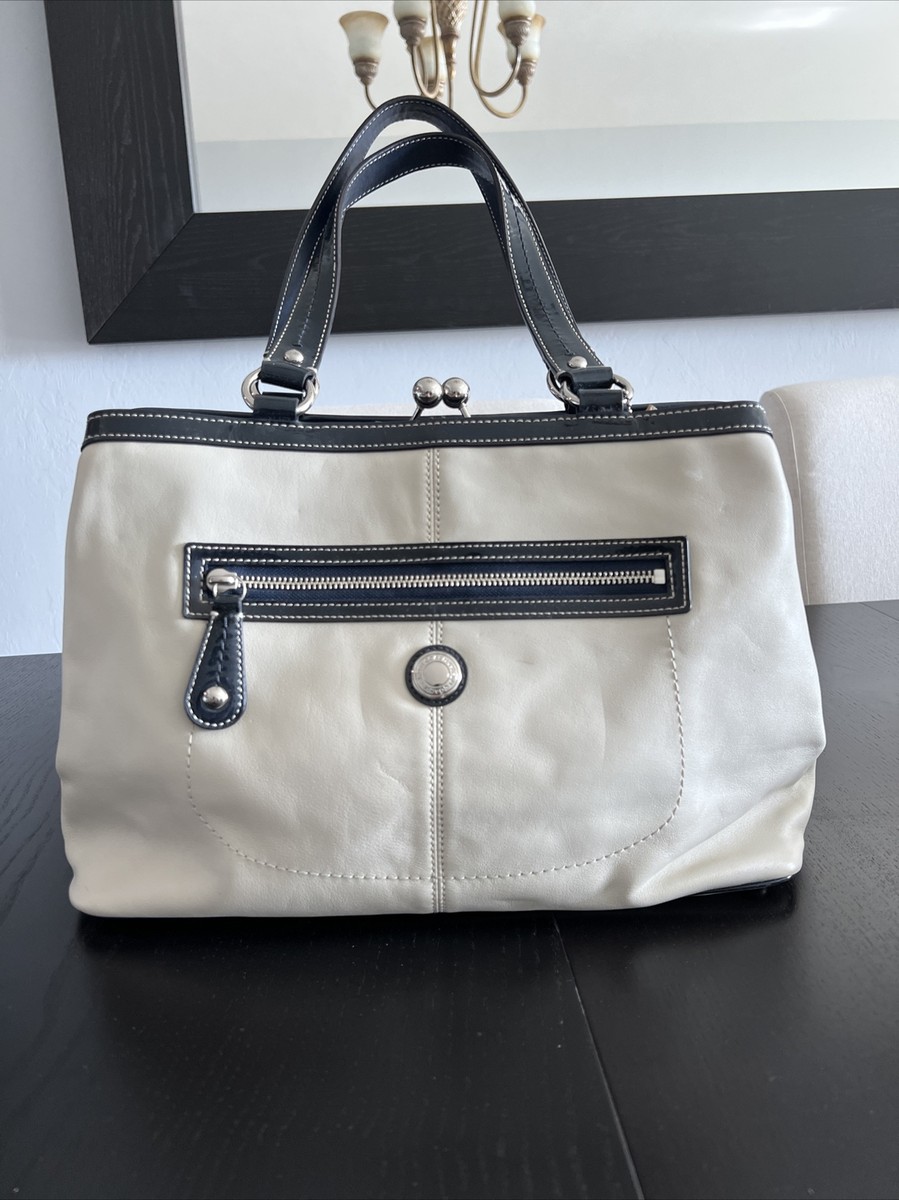 Coach Handbag Purse Bag F14866 Laura Kisslock Framed Blue Coach Handbag Purse Bag F14866 Laura Kisslock Framed Blue