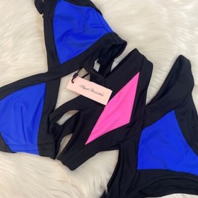 Agent Provocateur Mazzy Cobalt Blue Swimsuit AP3 Medium NWT