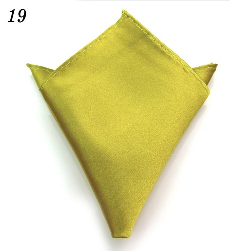 Fazzoletto Da Taschino Semplice Da Uomo In Raso Da Uomo Da Giacca 29 Colori / ♪ - Foto 12 di 53