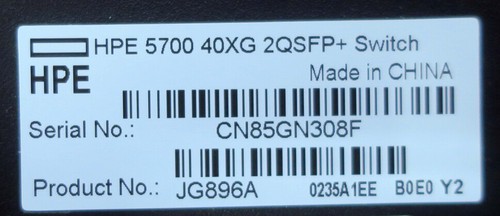 HPE FlexFabric 5700-40XG-2QSFP+ Switch 40x 1/10Gb SFP+ with PSU's and Fan Trays - 第 3/3 張圖片