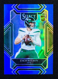 2021 Panini Select - Zach Wilson - Rookie Club Level Blue Prizm /99