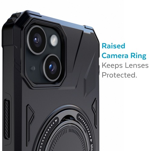 Funda rígida resistente con soporte magnético para Apple iPhone 15/Pro/Pro Max/Plus - Imagen 19 de 36