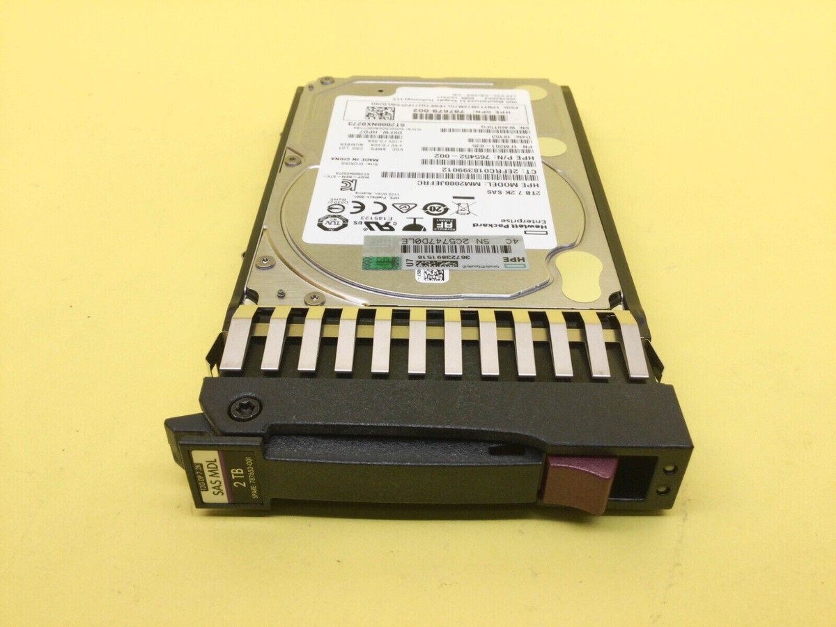 NEW HPE J9F51A 787653 001 HPE MSA 2TB 12G SAS 7.2K SFF 2.5
