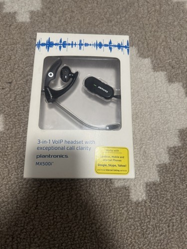 Plantronics MX500i Ear-Hook Headset 3 In 1 VOIP Call Clarity USB Adapter Box New - Picture 1 of 5