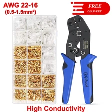 500PCS Ratcheting Crimping Tool Kit Cord End Terminals Wire Crimper Pliers Kit