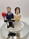 Personalised Wedding Cake Topper decoration , dog, pet, unique, bride and groom