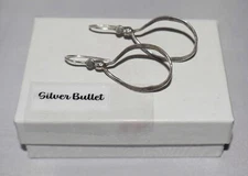 Silpada Hammered Oval Lasso Teardrop Sterling Silver Dangle Earrings W1551