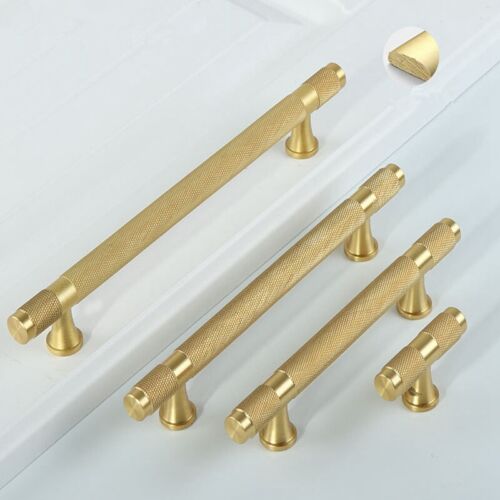 Gold Kitchen Cabinet Knobs Pulls Brass Drawer Cupboard Wardrobe Door Handles - Picture 4 of 10