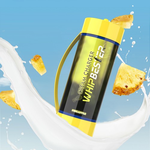 Whipbester Whipped Cream Chargers Pineapple flavors–2200g/3.3L Large Tank!! - Picture 2 of 5
