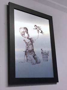 PERSONALISED A3 Banksy GAME CHANGER 4THE SAINTS NHS Superhero Metal Print FRAMED