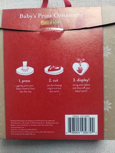Kate and Milo Print Ornament Christmas Hand Heart Shaped New - Picture 6 of 6