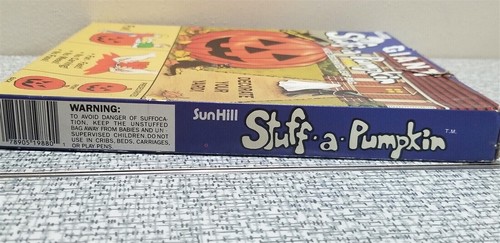 Vintage 1989 SunHill Halloween Giant Stuff A Pumpkin Leaf Bag - Bild 4 von 7