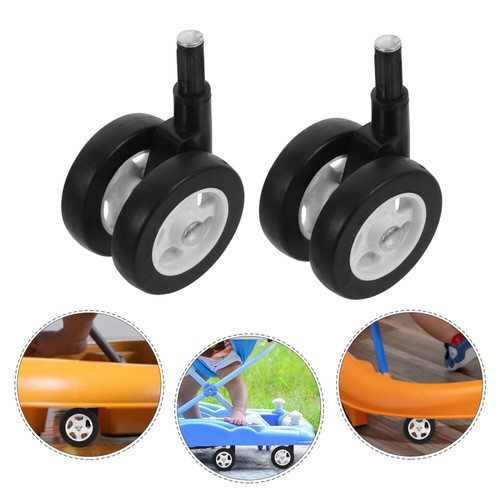 4 Pcs Stroller Wheels Toddler Baby Walker Attachments Replacement - Picture 4 of 12