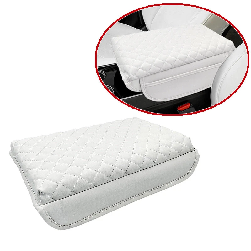 Nueva funda de cojín de reposabrazos para automóvil negra y blanca para consola central  Foto 2 de 4