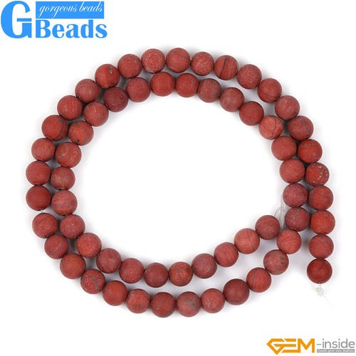 6mm Natural Red Jasper Chakras Matt Round Beads For Jewelry Making 15" Strand - Picture 18 of 38