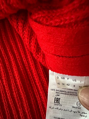 toller Damen-Strickpullover " Oui ", Gr.40, Fb. rot, top - Bild 7 von 8