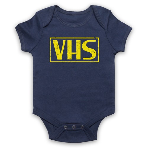 VHS Home Video Cassette Retro Technology Tech Babygrow Baby Grow One Piece Wear - Picture 3 of 13