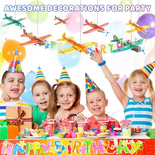 48 Stck. Schaumstoff Gleiter Flugzeuge Spielzeug für Kinder, Bulk Papier Flugzeug Kit, 8" Schaumstoff - Bild 7 von 8