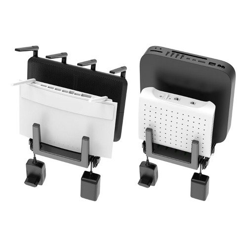 Wall Mounted Shelf Organizers For Cable Box Routers Modem With Storage Hook - Photo 2/10