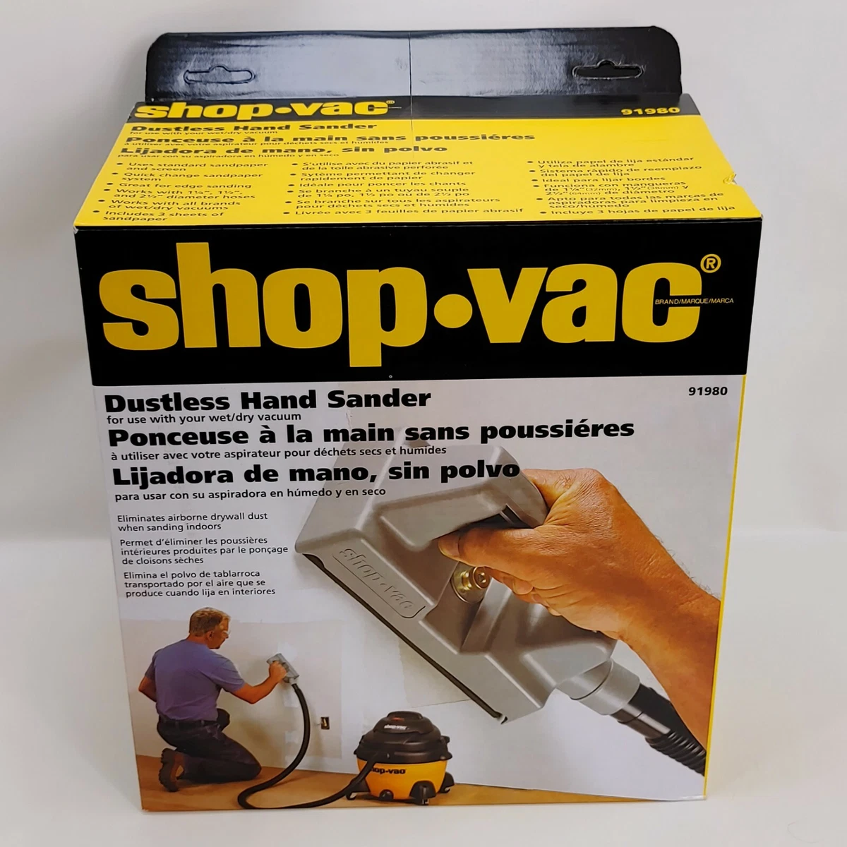 Shop vac dustless hand sander deals