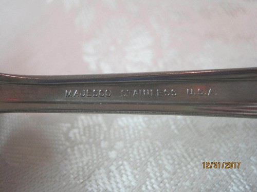 Vintage Majesco stainless USA oval Soup spoon Fork MJS6 - Picture 3 of 3