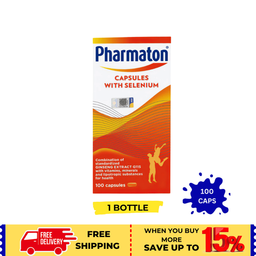 1 X 100s Cápsulas Pharmaton con Ginseng y Selenio Potenciador Energético Rendimiento