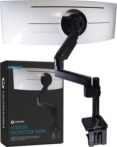 Heavy Duty Monitor Arm for Ultrawide Monitors up to 57" and 44 Lbs, Single Desk - Picture 11 of 12