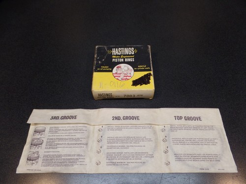 VINTAGE HARLEY DAVIDSON NOS HASTINGS PISTON RING SET 6-82 7003 - Picture 1 of 12