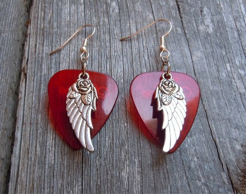 Pendientes púas para guitarra Wings and Roses - elige tu color - Imagen 22 de 30