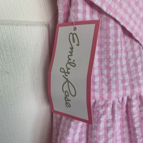 Emily Rose Pink Gingham Seersucker Butterfly Dress Girls 2T Sundress Ruffles New - Picture 8 of 13