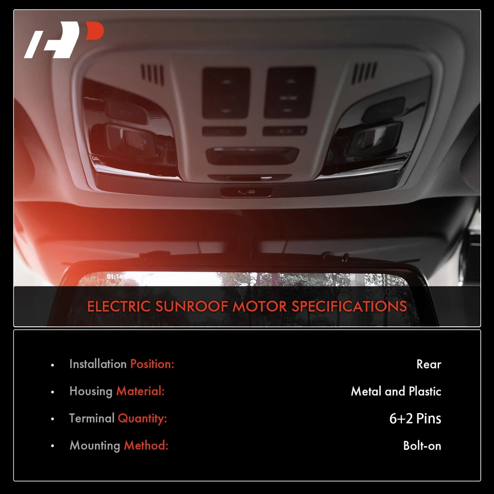 Motor techo corredizo trasero A-Premium para Mercedes-Benz E320 E350 E500 03-13 W211 Foto 3 de 4