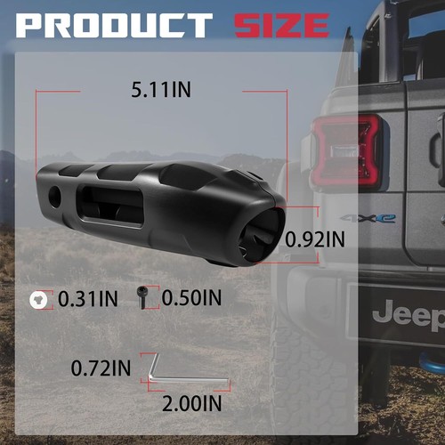 Kit de expansión de poste de señal de giro e interruptor intermitente para Jeep Wrangler JL 18-24, negro - Imagen 6 de 6