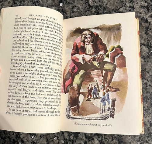 Vintage 1947 Gullivers Travels by Jonathan Swift Grosset  & Dunlap Hardcover - Picture 8 of 9