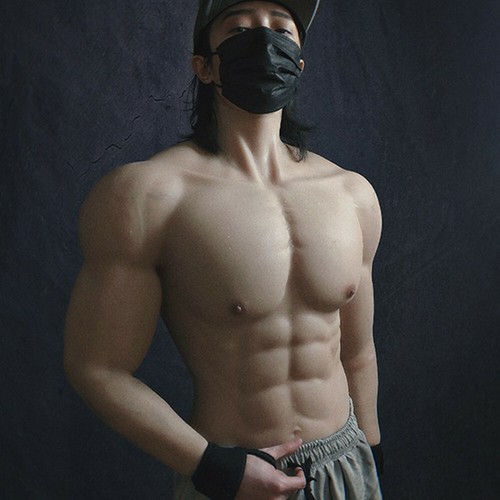 KnowU New Male Macho Muscle Suit With Aojin Real Show Manly Crossdresser - Picture 8 of 12